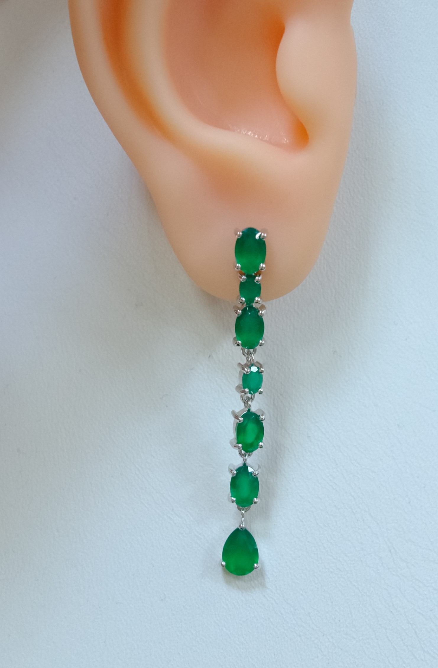 Серебряные серьги с агатами